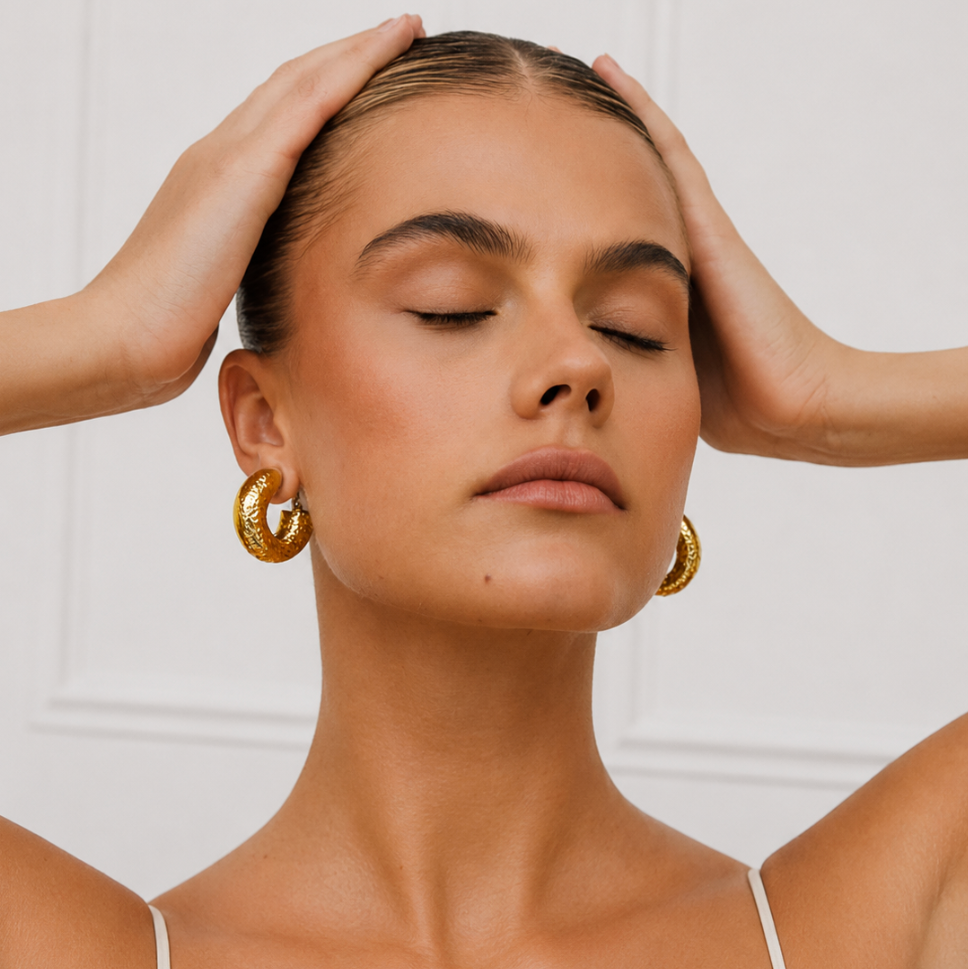 "bahama" Hammered Hoops