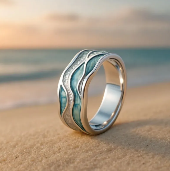 Ocean Glow Aurora Ring