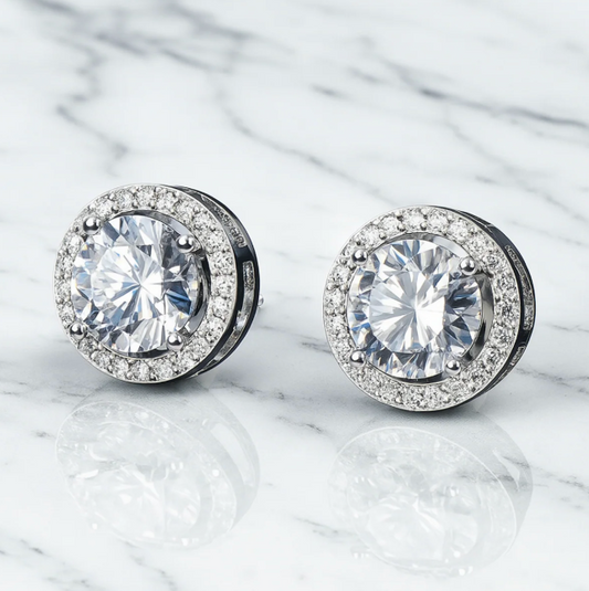 Diana Earrings - White Gold Plated