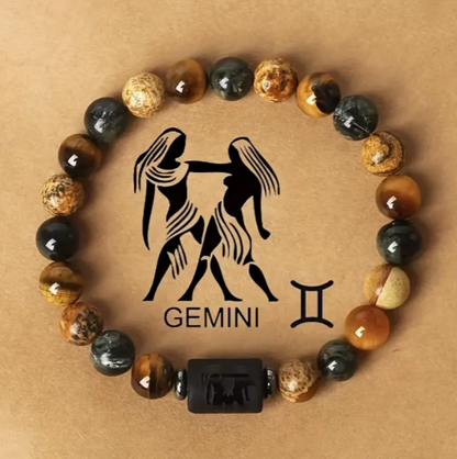 Zodiac Natural Stone Beaded Bracelet