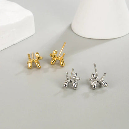 Sterling Silver Balloon Dog Earrings