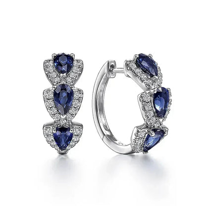 Royal Gemstone Crest Earrings