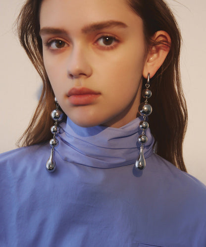 Stylish Silvery Metal Original Drop Earrings
