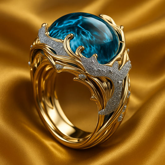Ocean Blue Crystal Ring
