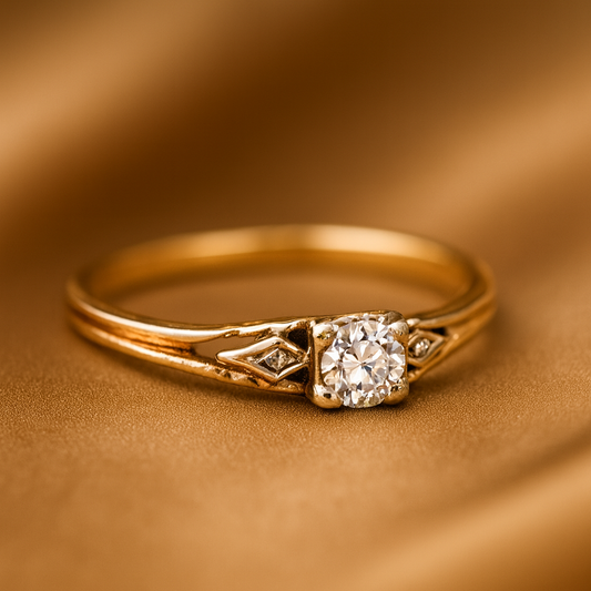 Classic Gold Zirconia Ring