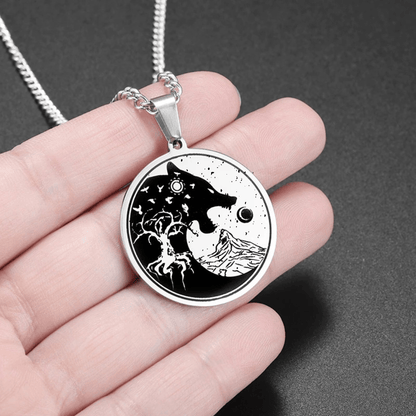 The Wolf Howling at the Moon Necklace