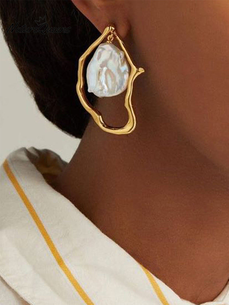 Irregular Pearl Earrings