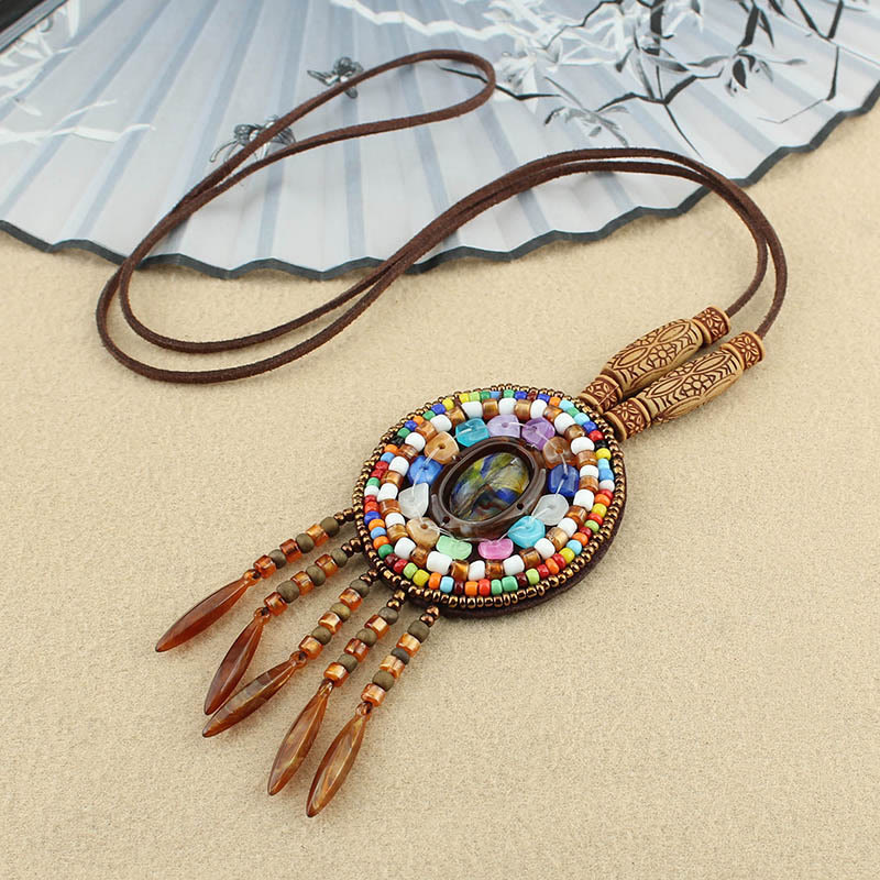 Buddha Stones Mandala Pattern Beads Creativity Necklace Pendant