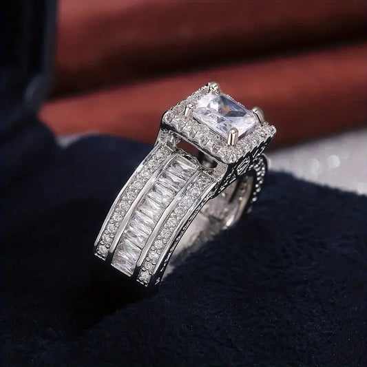 Zirconia Square Ring