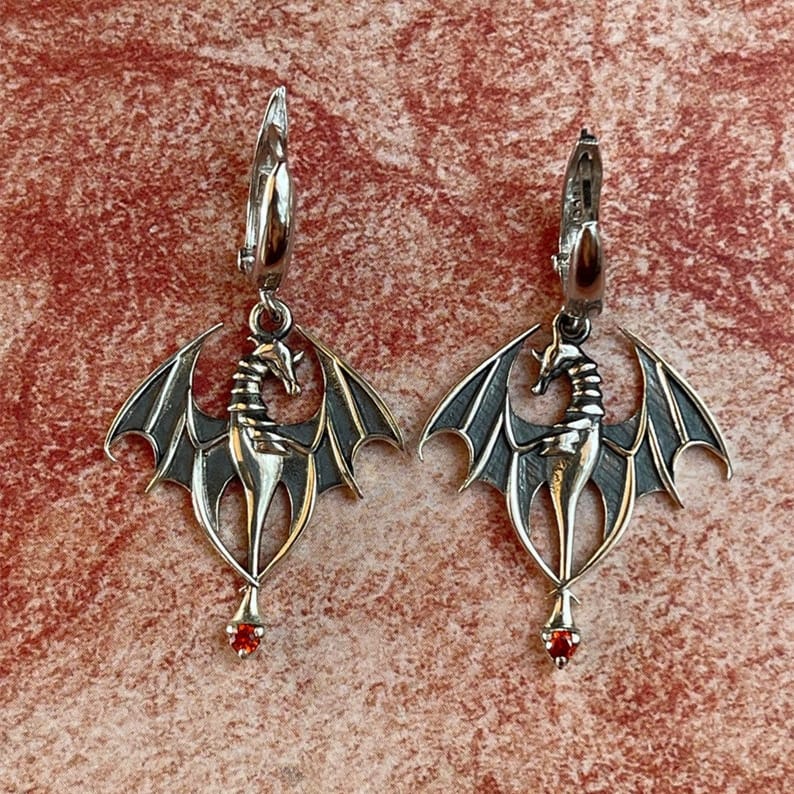 Flying Dragon Dangle Earrings