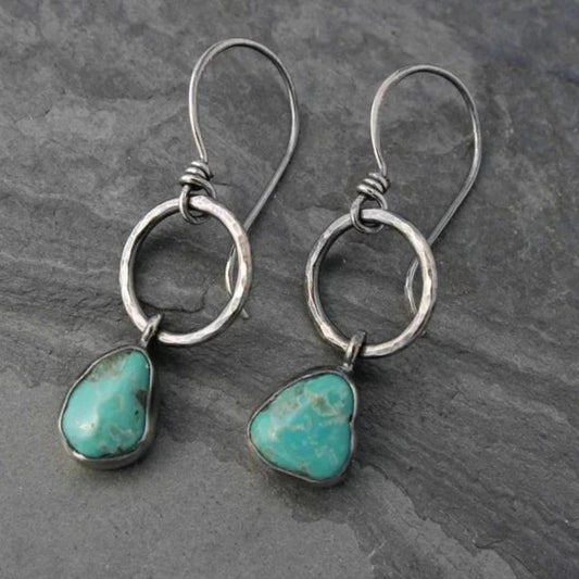 Natural Turquoise Stone Earrings