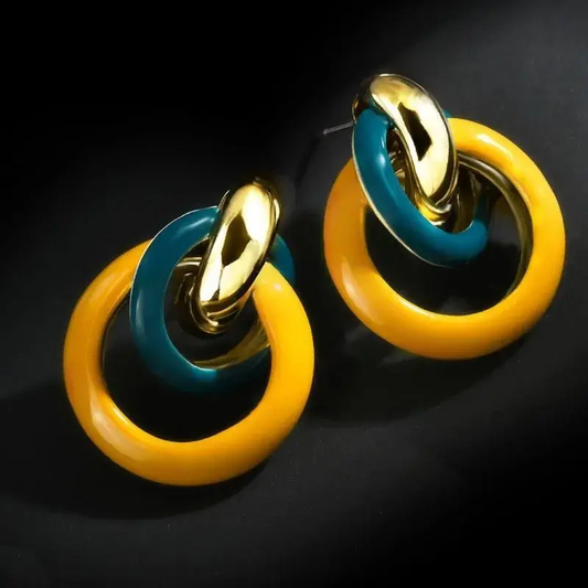 Yellow Hoop Earrings