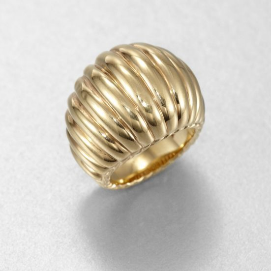 Buffed Gold Ring