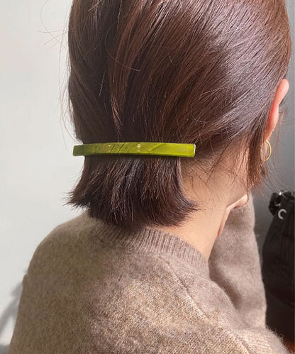 Simple Green Metal Resin Barrettes Hairpin