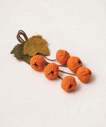 Orange Fabric Art Fruit Brooches