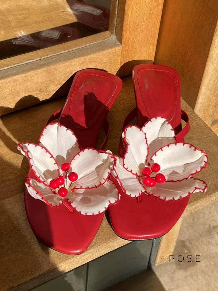 A Vintage Style Sandals with Delicate Timeless Details
