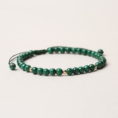 Buddha Stones 4mm Natural Malachite Protection Calmness String Bracelet