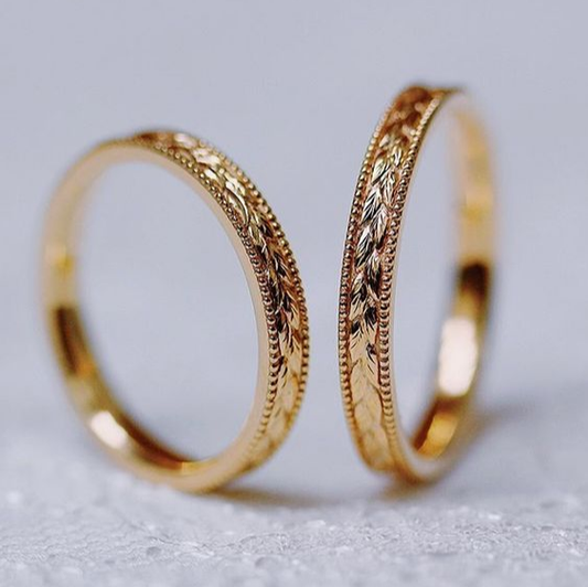 Gold Couple Ring Set