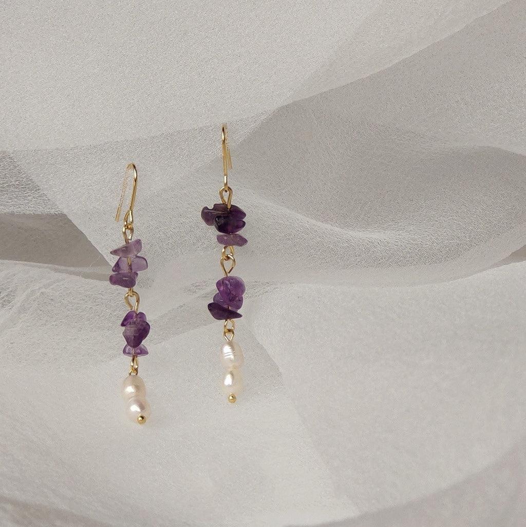 [] Rosemary Amethyst Earrings
