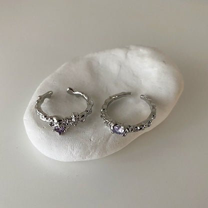 [] Brielle Amethyst Ring Set