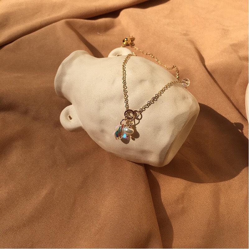 Austrian Crystal Pearl Necklace