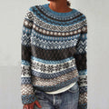 Women's Fairman Island Contrast Graphic Design Sweater artswardrobe