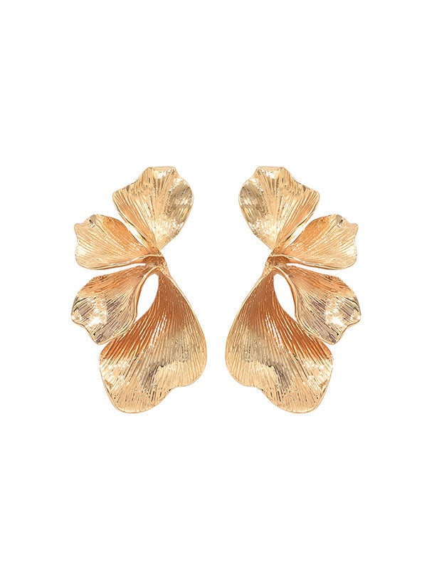 Geometric Pleated Color Earrings Accessories
