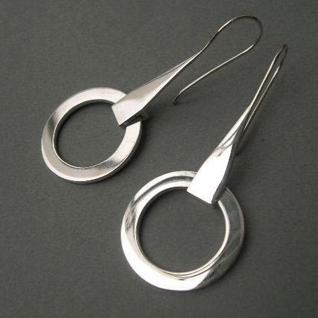 Silver Circle Earrings