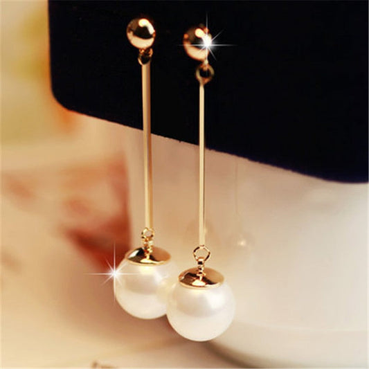 Dangling Earrings With Special Hand-plaid Pearls