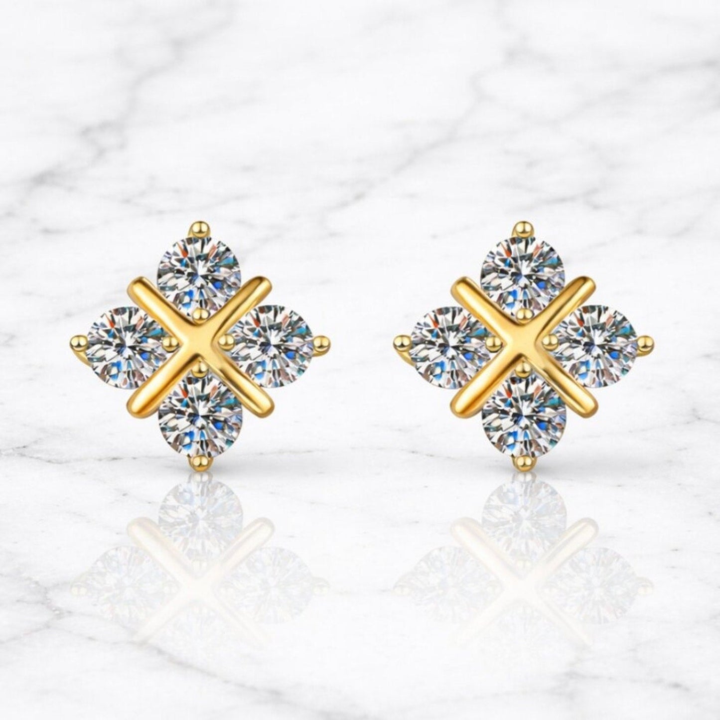 "dakota" Lab Diamond Stud Earrings