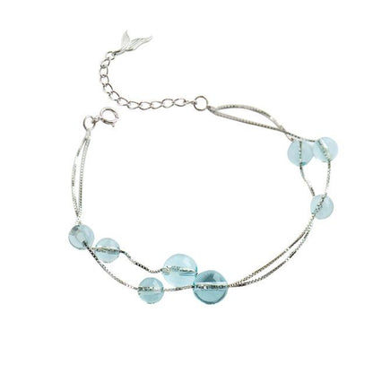 Mermaid Sea Foam Silver Bracelet