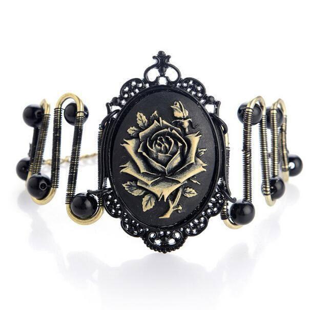 Steampunk Gothic Rose Bracelet
