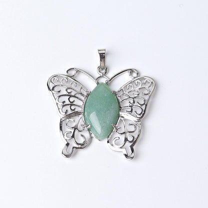 Butterfly Crystal Pendant 1.6 Inches | Healing Energy Gem