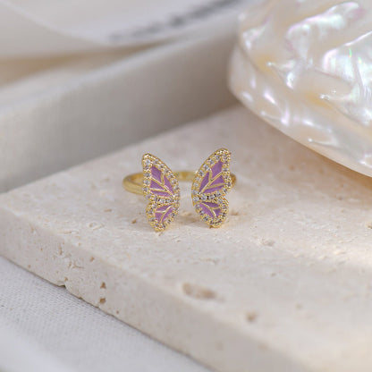 [] Butterfly Ring Set