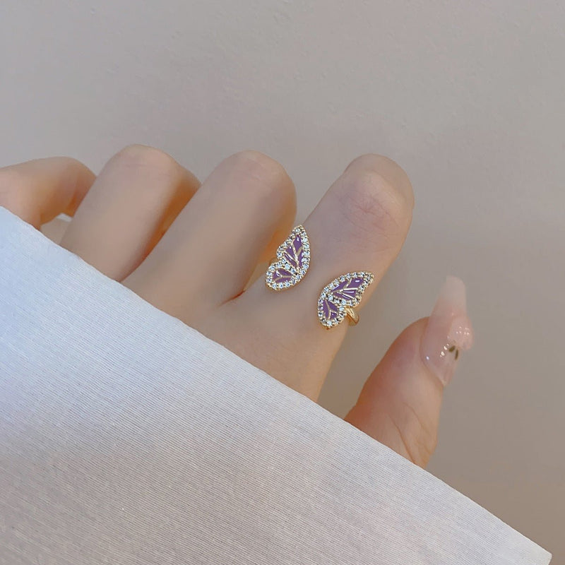 [] Butterfly Ring Set