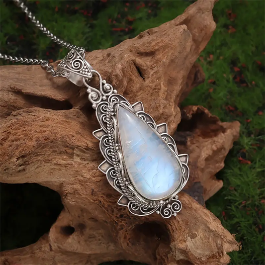 Moonstone Drop Necklace