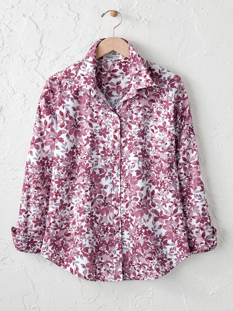 Women's Casual Floral Print Cotton T-shirt elevenforest