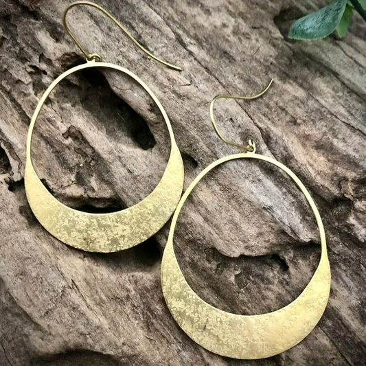 Hollow Golden Earrings