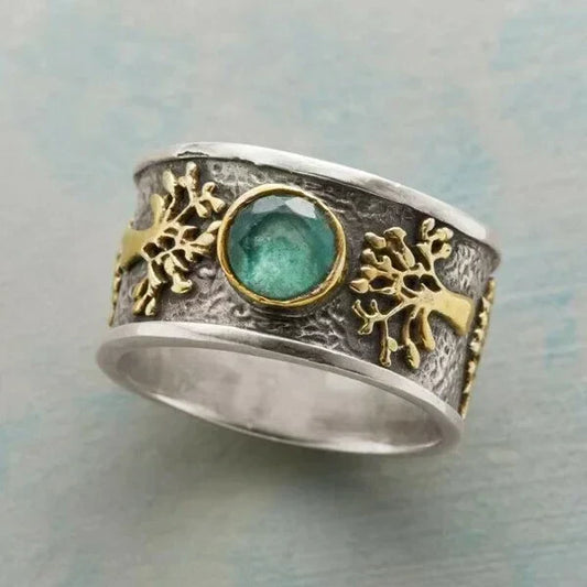 Turquoise Inlaid Stone Ring