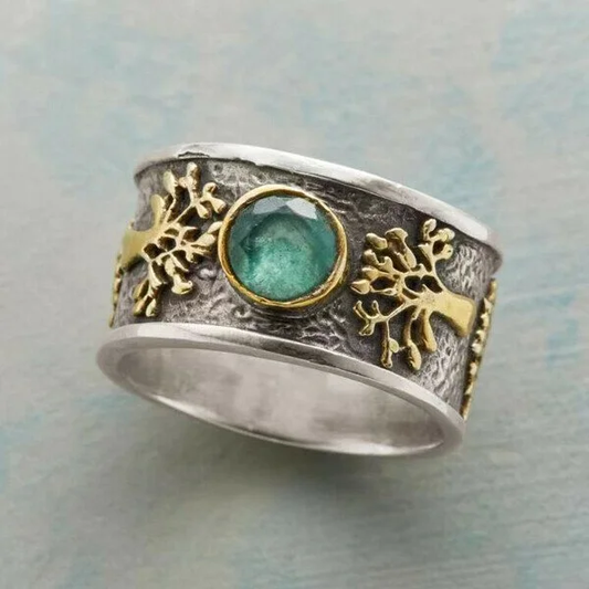 Turquoise Inlaid Stone Ring