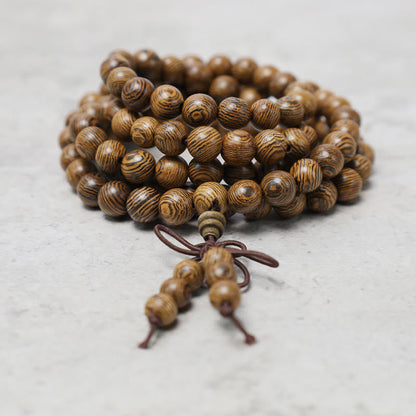 108 Beads Wood Mala Bracelet for Meditation & Prayer