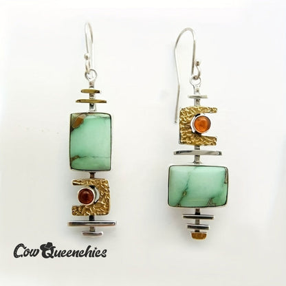 Geometric Drop Hook Earrings