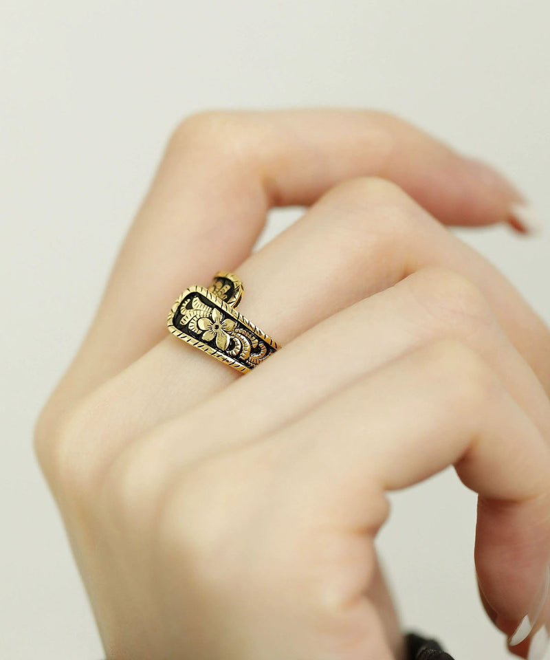 Gold Sterling Silver Ancient Gold Rings