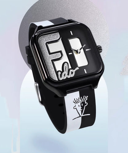Diy Blue Zircon Silicone Rubber Waterproof Quartz Movement Watches