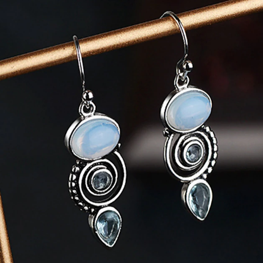 Moonstone Crystal Earrings