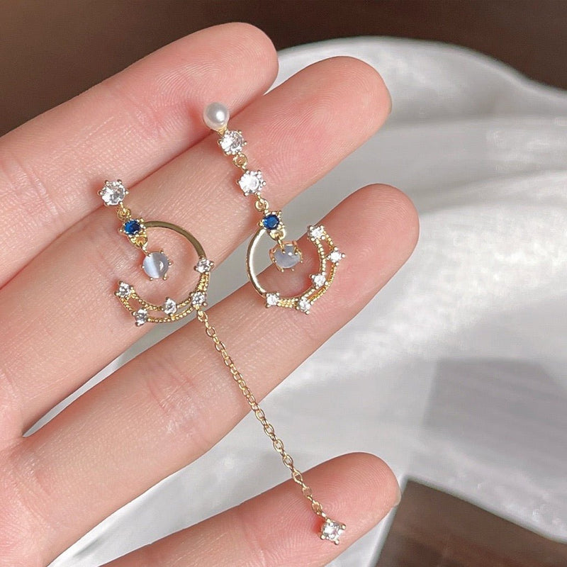 Azure Celestial Drop Earrings