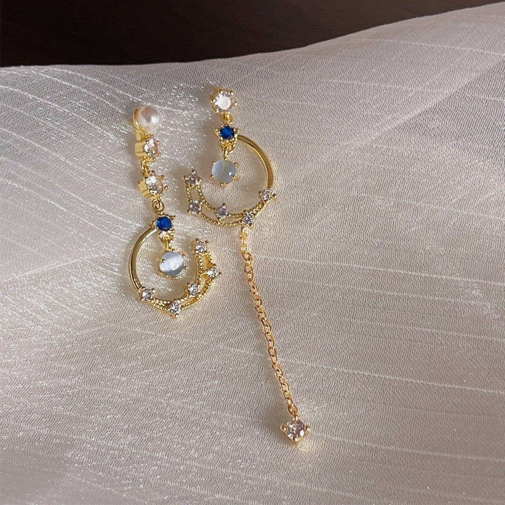 Azure Celestial Drop Earrings