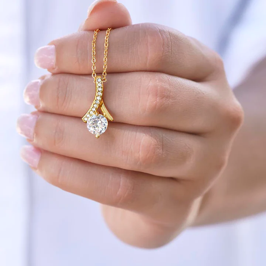 Zirconia Gold Necklace