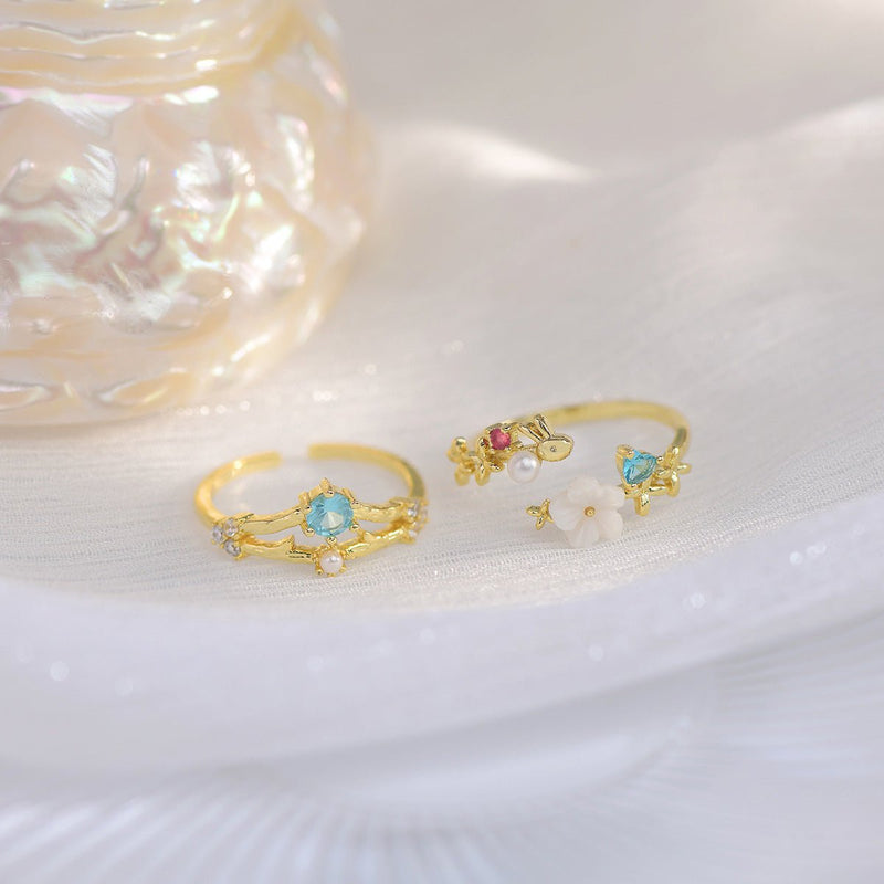 Cherry Blossom Ring Set
