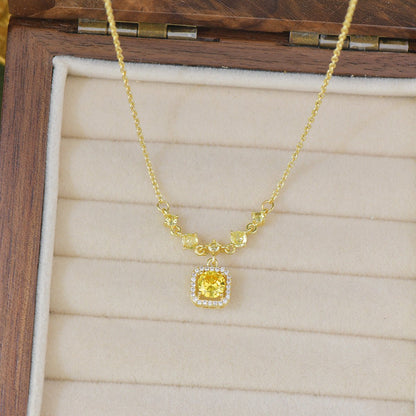Citrine Halo Du Soleil Necklace